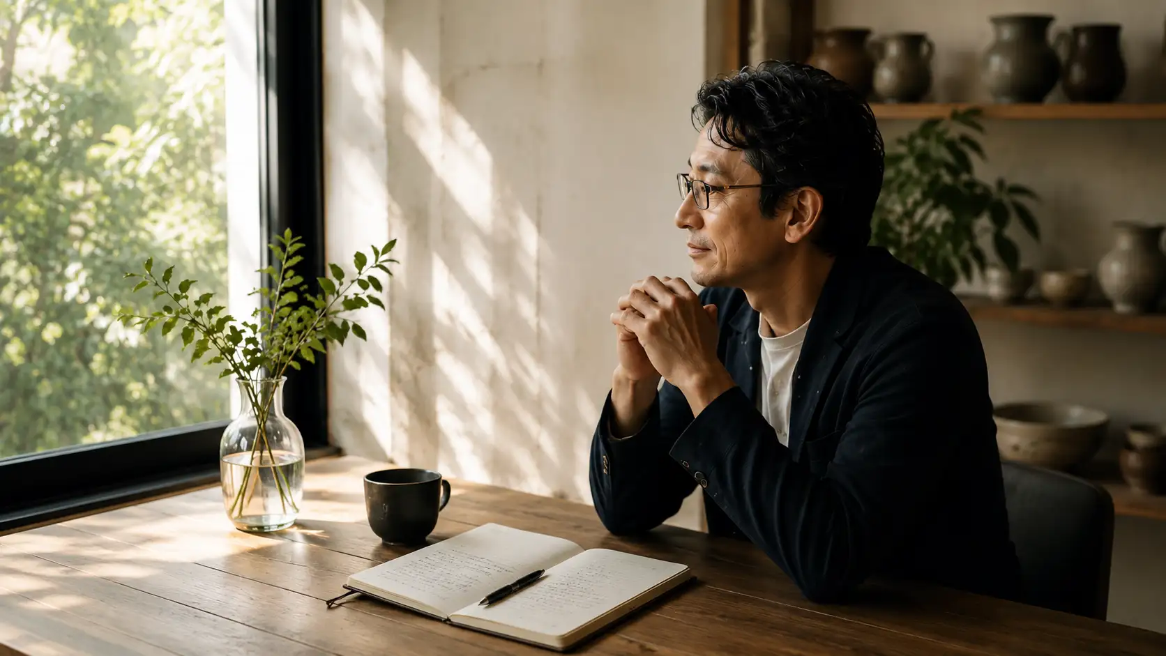 オフィスでクライアントと打ち合わせをする酒井康幸